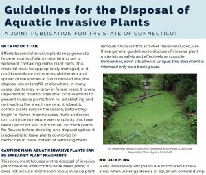 Guidelines for the Disposal of Aquatic Invasive Plants