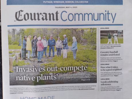 Earth Day 2023 article in the Courant Community local edition newspaper